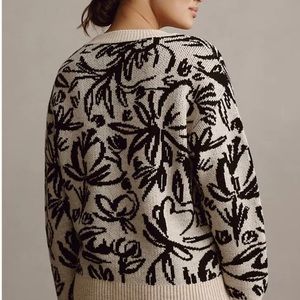By Anthropologie | Floral Pop Embroidered Sweater